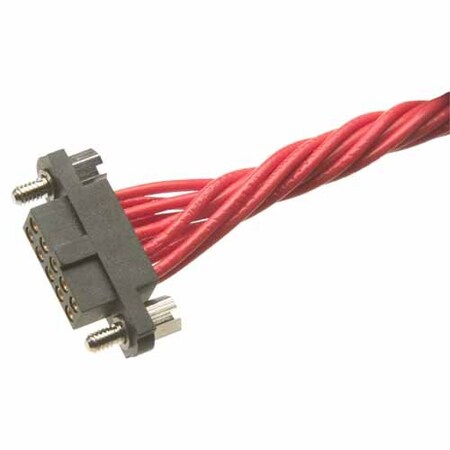 Harwin Board Connector, 8 Contact(S), 2 Row(S), Female, 0.079 Inch Pitch, Crimp Terminal, Locking, Black M80-4610842